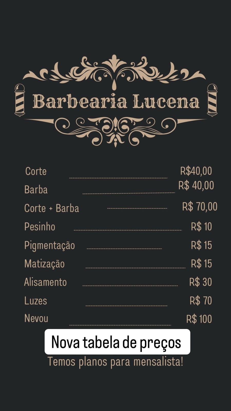 Tabela de Preços